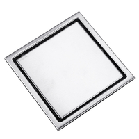 Tuile de grille de plancher de douche carrée de salle de bains invisible humide de drain dinsertion de 6 pouces en