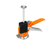 Tuile de métal orange simple / trois colonnes régleur de hauteur de fond rond niveleur de positionnement de levage manue