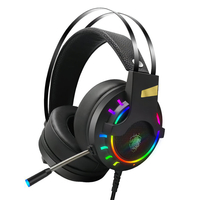 Tuner K3 casque de jeu 7.1 canaux 3.5mm USB filaire basse RGB casque de jeu casque son stéréo avec micro pour PS4 ordina