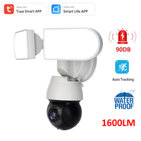 Tuya 1080P Caméra de sécurité Wifi sans fil AI Caméra de surveillance par projecteur avec suivi de mouvement panoramique