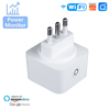 Tuya 16A Smart WiFi Commutateur de compteur dénergie Prise italienne Contrôleur dénergie intelligent Applicati