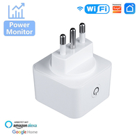 Tuya 16A Smart WiFi Commutateur de compteur dénergie Prise italienne Contrôleur dénergie intelligent Applicati