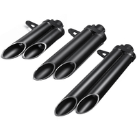 Tuyau déchappement universel de moto dalliage daluminium de 38-51mm 350/422 / 507mm à double sortie