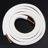 Tuyau de cuivre isolé de 1/2 / 4m Tuyaux de climatiseur de 1/4 3/8 Paires Raccords Tube de bobine
