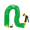 Tuyau de lavage enroulé vers le bas avec le tuyau extensible portatif flexible deau de jardin de bec avec la buse