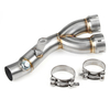 Tuyau de liaison intermédiaire coupé déchappement de moto pour Yamaha YZF R6 connecteur de tuyau moyen 2006-2019