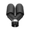 Tuyau de queue dextrémité de silencieux déchappement noir de fibre de carbone de 63MM Universal Real noir mat