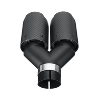 Tuyau de queue dextrémité de silencieux déchappement noir de fibre de carbone de 63MM Universal Real noir mat