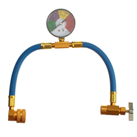 Tuyau de recharge de climatisation de 100 psi avec manomètre AC R134A Jauge de tuyau de mesure de recharge de réfrigéran
