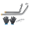 Tuyau de silencieux déchappement chromé avec silencieux pour Honda STEED VLX400 VLX600