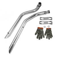 Tuyau de système déchappement complet Slash Cut avec silencieux pour Honda STEED VLX400 VLX600