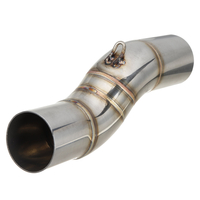 Tuyau intermédiaire de lien de tuyau déchappement de moto dacier inoxydable pour Boehner 502X 48mm