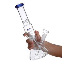 Tuyaux deau de 12 pouces un double percolateur deau Tuyaux de tabagisme en verre épais avec bac à glaçons Taba