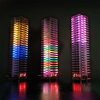 TWE-24 VU Meter Tower DIY Kit LED Music Spectrum 24H/12H Time Format Colorful Voice Control USB 5V Adjustable Sensitivit