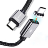 Twitch 100W PD magnétique Type-C à Type-C Nylon Câble de données tressé pour Samsung S20 Note 8 pour ordinateur portable