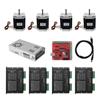 TWO TREES® 7628 moteur pas à pas 4 pièces avec pilote DM542 carte de commande MACH3 360W24V alimentation CNC kit de bric