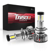 TXVSO8 X3 LED Ampoules de phares de voiture H7 H8 H9 H11 9012 9006 9005 Antibrouillards 120W 30000LM 6000K Blanc étanche