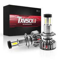 TXVSO8 X3 LED Ampoules de phares de voiture H7 H8 H9 H11 9012 9006 9005 Antibrouillards 120W 30000LM 6000K Blanc étanche