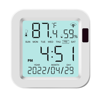 TY-196 Tuya Smart WiFi Temperature Humidity Sensor with LCD Screen Backlight Voice Control with Alexa Google Home