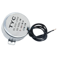 TYC-50 AC 220-240V / AC 12V 50 / 60Hz Moteur de synchronisation 5-6RPM Robuste Drehmoment 4W CW / CCW