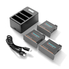 TYPE-C LCD Kit de chargeur intelligent à trois charges + 3 pièces 4.4V 700mAh lithium Batterie pour DJI Osmo accessoires