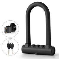 U-Shaped Bicycle Lock Aluminum Alloy Firm Anti-theft Double Open Modes Safety forRoad Bike Mountain Bike