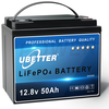 Ubetter 12.8V LiFePO4 50Ah Battery Lithium Battery Rechargeable with BMS Over 4000 Times Deep Cycle Perfect Replacement