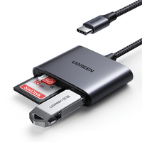 UGREEN Lecteur de carte USB-C 3 en 1 Type C vers USB Lecteur de carte SD TF pour accessoires dordinateur portable A