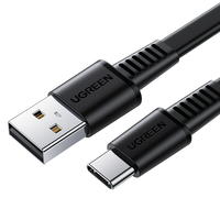 UGREEN US332 Type-C câble de données plat 1 m 3A prise en charge du câble de charge rapide USB-C Huawei mate40pro/30/P20