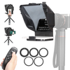 Ulanzi PT-15 Smartphone DSLR Caméra Téléprompteur Prompteur Support de Téléphone avec Télécommande Objectif Adaptateur 3