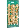 Un ensemble de 12 fournitures de décoration de Noël Bowknot en tissu doré