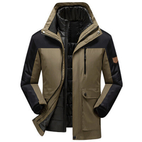 UNCO & BOROR Hommes Camping Randonnée Imperméable Coupe-Vent Triple Soft Shell Chaud Coupe-Vent Manteaux Veste