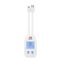 UNI-T UT658DUAL Type A + Type C Testeur de sécurité de tension électrique USB Voltmètre Ampèremètre Chargeur Capacité Co