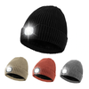 Unisex Beanie Fleece Lined LED Beanie with Light and USB Rechargeable Hands Free LED Headlamp Hat,  Knitted Night Light B