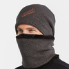 Unisexe 2 pièces Plus velours épais chaud broderie blé motif cou et oreille Protection casque écharpe tricoté chapeau