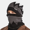 Unisexe 2 pièces Plus velours épais motif de géométrie chaude cou et oreille Protection casque écharpe tricoté chapeau