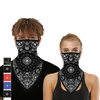 Unisexe 23.5x45 cm Polyester Multifonction Foulard Imprimé Numérique Coupe-Vent Protecteur de Cou Anti-Poussière Masque