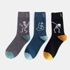 Unisexe 3PCS Rétro Personnalité Coton Patchwork Couleur Couple Tube Chaussettes