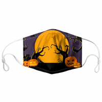 Unisexe 7PCS PM2.5 Filtre Halloween Style Impression Masques respirants non jetables