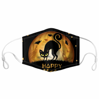 Unisexe 7PCS PM2.5 Filtre Halloween Style Impression Masques respirants non jetables