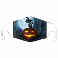 Unisexe 7PCS PM2.5 Filtre Halloween Style Impression Masques respirants non jetables