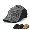 Unisexe acrylique tricoté béret chapeau boucle papier garçon tissage Cabbie Gentleman visière casquette pour hommes femm
