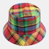 Unisexe Coton Arc-en-ciel Contraste Couleur Hip-Hop Mode Couple Chapeau Chapeau De Seau