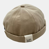 Unisexe Coton Couleur Unie Style Britannique Rue Brimless Beanie Landlord Cap Skull Cap