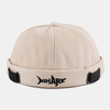 Unisexe coton lettre broderie rue tendance parasol chapeau sans bord bonnet propriétaire cap crâne