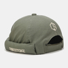 Unisexe Coton Lettre Motif De Broderie Mode Rue Tendance Brimless Beanie Landlord Cap Skull Cap