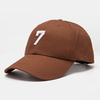 Unisexe coton numéro 7 motif broderie tridimensionnelle mode parasol casquettes de baseball