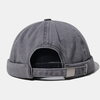 Unisexe Coton Rétro Solide Hip-Hop Style Rue Tendance Brimless Beanie Landlord Hat Skull Hat