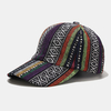 Unisexe Coton Style Ethnique Bohème Rétro Contraste Couleur Rayures Casquette De Baseball Casquette