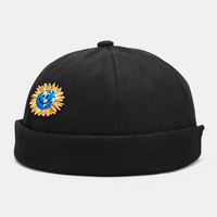 Unisexe coton tournesol sourire terre pêche motif mode créatif sans bord bonnet propriétaire casquette crâne casquette